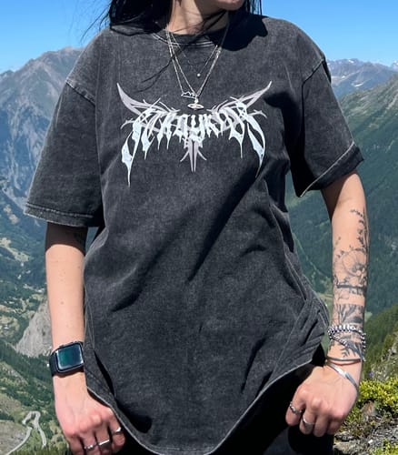 Customer photo review of Retro KPOP Graphic Washed T-shirt