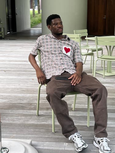 Customer photo review of Aelfric Eden Crochet Heart Pocket Plaid Shirt