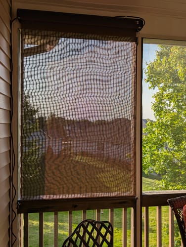 Customer photo review of SmartWings Motorized Outdoor Shades 1%/3%/5% Openness