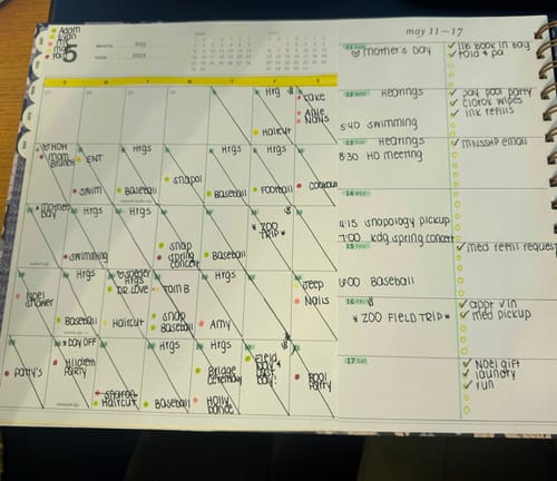 Customer photo review of 2025 Horizontal Week + Month Planner, Twilight