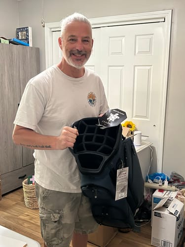 Customer photo review of LUX Cart Bag: Blue Steel