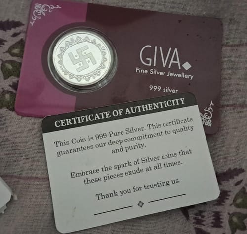 Customer photo review of Swasthik Coin (5g)