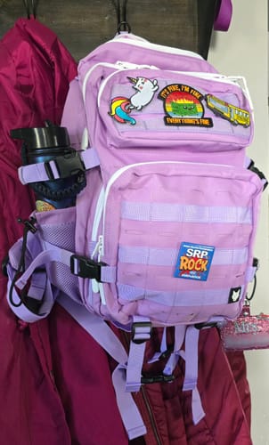 Customer photo review of Gen 3 Lavender 35L Backpack