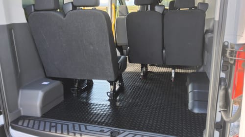 Customer photo review of Non-Slip Heavy Duty Rubber Flooring Rolls Studded Dot Penny Pattern with Custom Cut Lengths Rubber Flooring for Commercial & Industrial Use