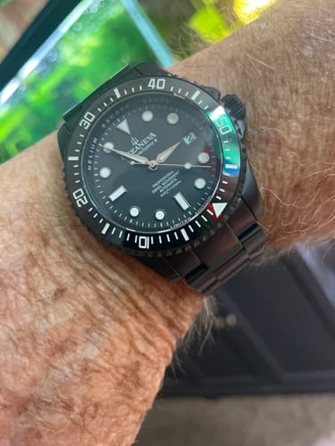 Customer photo review of Oceaneva Men's Deep Marine Explorer II 1250M Pro Diver Watch Gray Dial Black IP