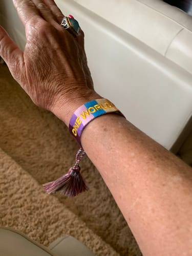 Customer photo review of Wholesale Custom Embroidered Tassel Woven DIY Polyester Bracelet !Please Contact Us WhatsApp:+86 151 6820 1735 Custom Service for Help