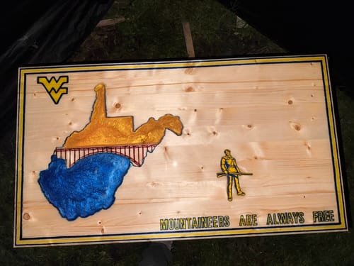 Customer photo review of 16.0x9.3" State Of Mississippi Acrylic Router Template