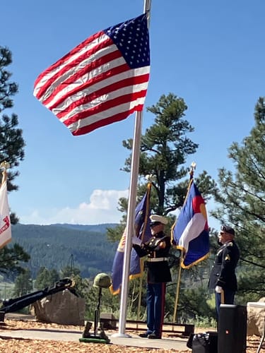 Customer photo review of 25 ft. Commercial Flagpole with External Rope Halyard Rated At 88mph