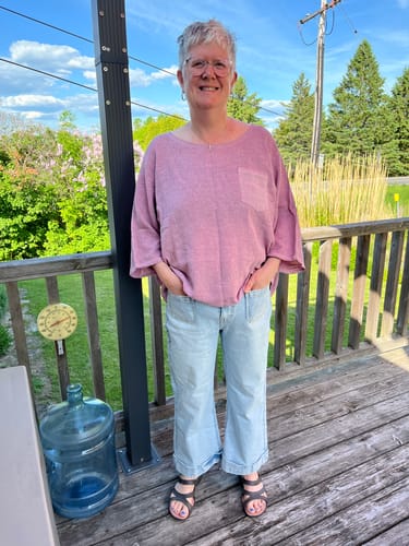 Customer photo review of Kancan Angelina Crop Flare Jean (Light Wash)