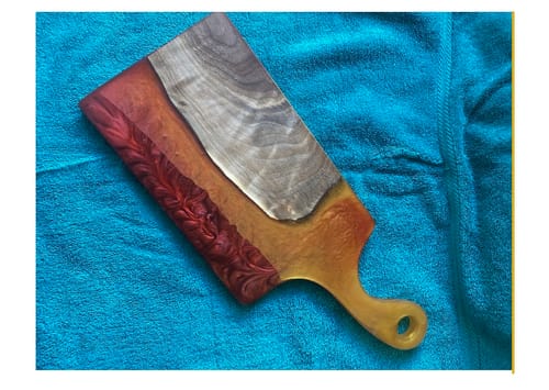 Customer photo review of 17.5x7x1" Small Free Flow Charcuterie Board Silicone Mold