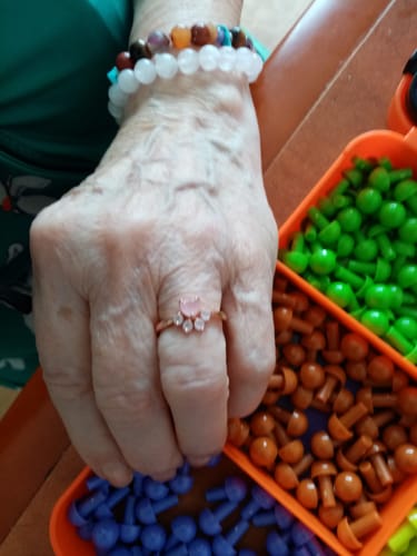 Customer photo review of Bague Quartz Rose "Empreinte d'Amour"