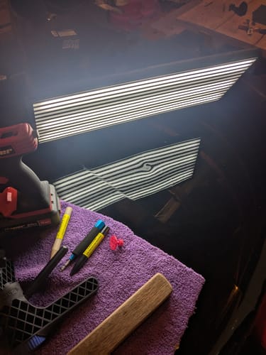 Customer photo review of 20" 1/4 Vinyl Lines Double Sided Lens, Matte Anti-Glare & Hi-Gloss Reflective