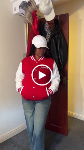 Customer video review of Varsity jacket