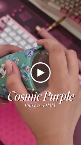 Customer video review of HMX COSMIC PURPLE LINEAR SWITCH FACTORY LUBED (10PCS)