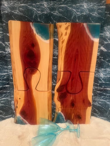 Customer photo review of Interlocking Board Handle 1 Acrylic Router Template