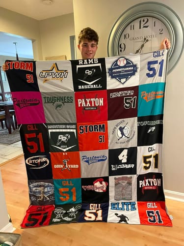 Customer photo review of Premium T Shirt Quilt