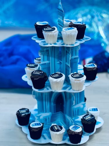 Customer photo review of 15 x 5 cm Pre-cut Standard Cupcake Custom Edible Icing Images