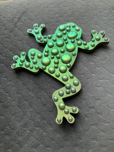 Customer photo review of Unfinished Wood Tree Frog Climbing Shape | JGrondz | DIY Craft Cutout | up to 46" DIY