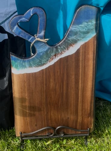 Customer photo review of Simple Heart Handle Acrylic Router Template