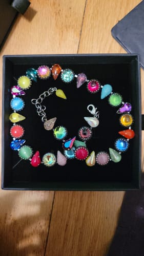 Customer photo review of Layering Choker in Kaleidoscope (Silver)
