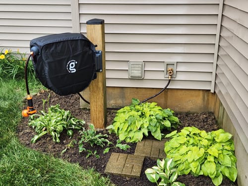 Customer photo review of Retractable Garden Hose Reel-5/8 in-115ft