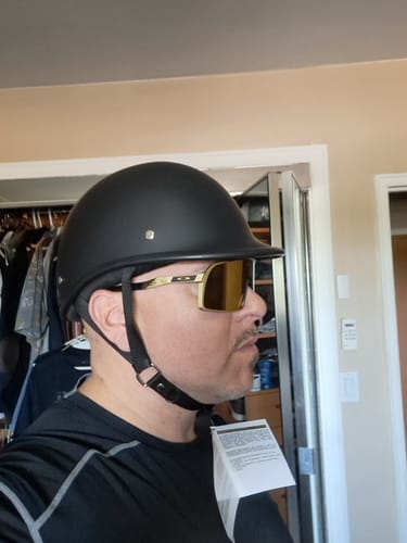 Customer photo review of Low Profile Reversible DOT Polo Helmet / Matte Black