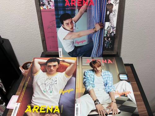 Customer photo review of STRAY KIDS HYUNJIN - ARENA HOMME MAGAZINE JUNE 2025 ISSUE SET (A+B+C COVER)