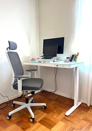 Customer photo review of Silla Oficina Lotto con cabecero Gris Claro