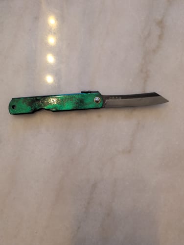 Customer photo review of Higonokami Green Jade Pocket Knife 75mm