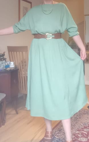 Customer photo review of Plain Linen Look Viscose Fabric