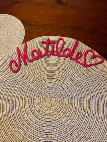 Serena D. review of Tovaglietta Americana Personalizzata con Nome image 1 out of 2