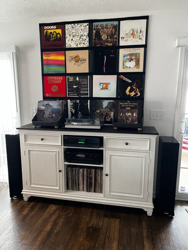 Customer photo review of 12" Vinyl Record Display Frame - LP Wall Storage