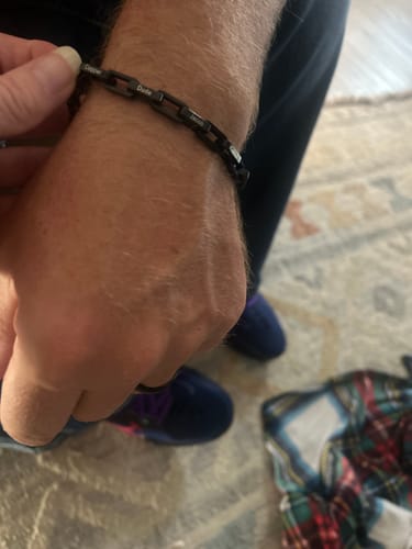 Customer photo review of Men’s Personalised Legacy Bracelet