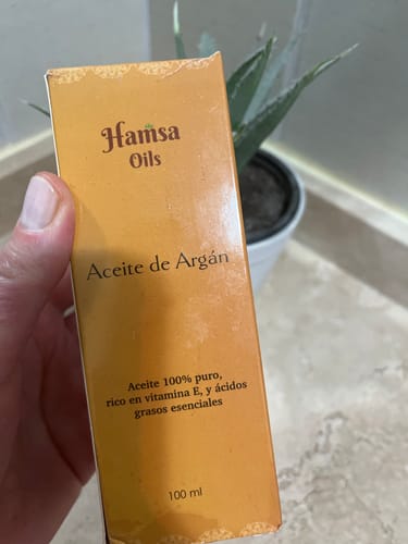 Reseña con foto de un cliente sobre Aceite de Argán Hamsa Oils (100 ml)