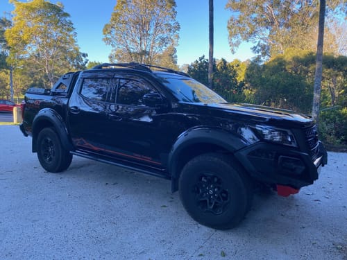 Customer photo review of Nissan Navara Series 5 Premium Neoprene Rear Row Seat Covers (Made to Order)
