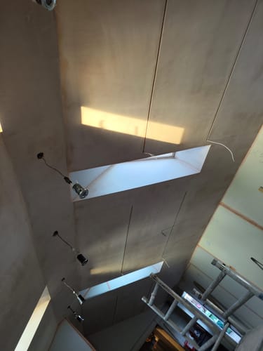 Customer photo review of 5 Pack of 2 Metres Trimless 12MM Wide Plaster-In Aluminum LED Profile Channel with Frosted Diffuser & Accessories for LED Strip Lighting, Total 10 Metres
