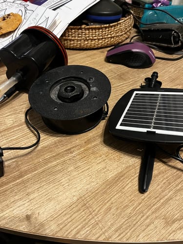 Customer photo review of Solar Panel Attachment for Instant Fountains