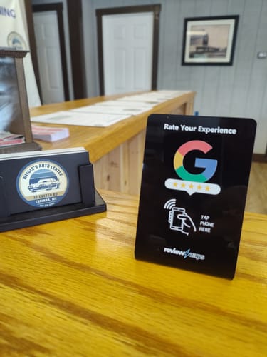 Customer photo review of Zappy Google Review Stand