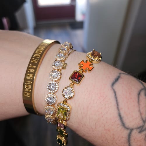 Customer photo review of Solstice Gemstone Bracelet Gold