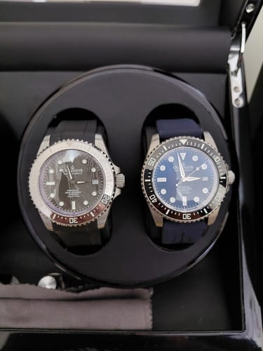Customer photo review of Oceaneva Deep Marine Explorer II1250M Titanium Watch Blue Black