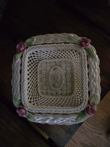 Customer photo review of Belleek Classic Claddagh Friendship Basket