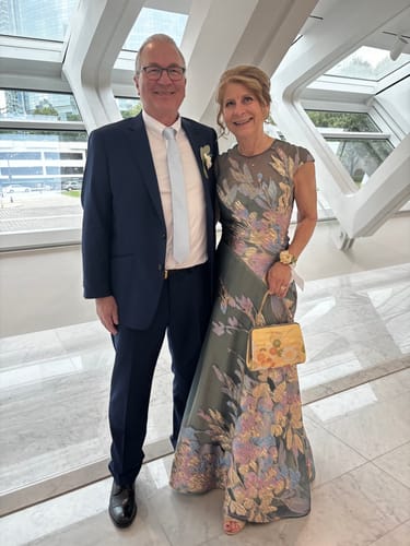 Customer photo review of Cap Sleeve Illusion Fil Coupe Gown
