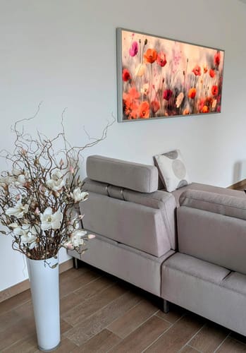 Customer photo review of Leuchtbild Acrylglas Canvalight® DIA | Zarte Mohnblumen im Wind | Panorama