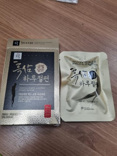 Customer photo review of Korean Black Ginseng Honey Sliced 200g
