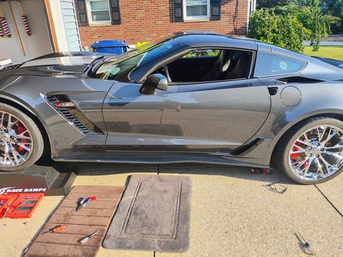 Customer photo review of Corvette C7 Z06 Conversion Side Skirts Rocker Panels