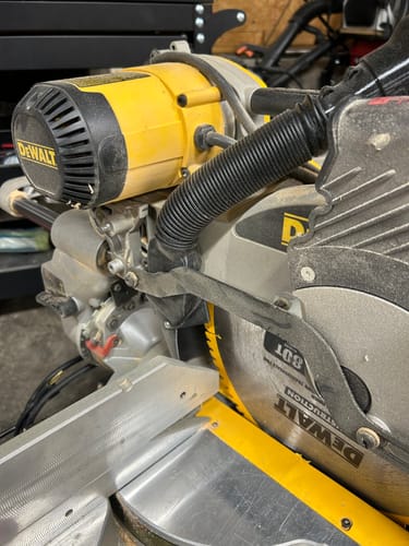 Customer photo review of DeWalt DW718 Sliding Miter Saw Dust Collection