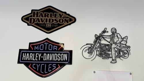 Customer photo review of Your Custom Bike Silhouette Metal Wall Art