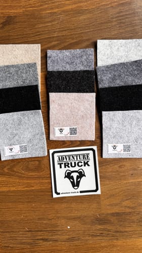 Customer photo review of Camperfilz Musterpaket - versch. Materialien & Farben