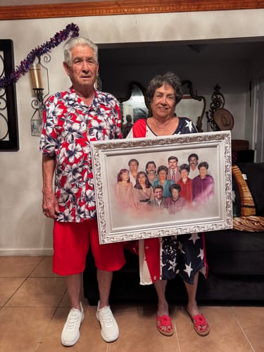 Customer photo review of Custom Watercolor Family Portrait