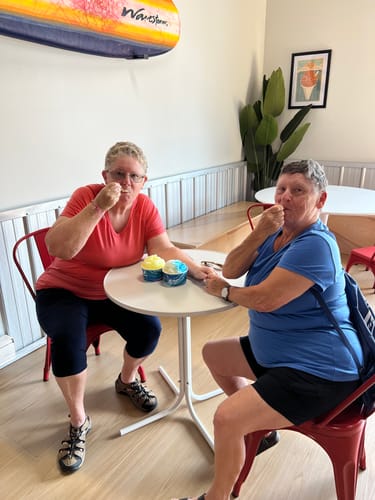 Customer photo review of Ryann Hoodie - Berry Punch